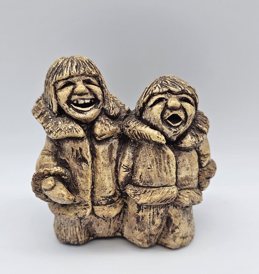 Mount St. Helen Volcanic Ash Friends Figurine By Bekka Signed